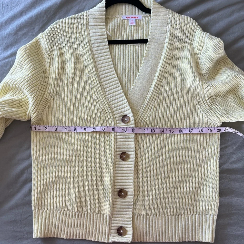 Joe Fresh Women's Yellow Cardigan size M - Picture 2 of 4